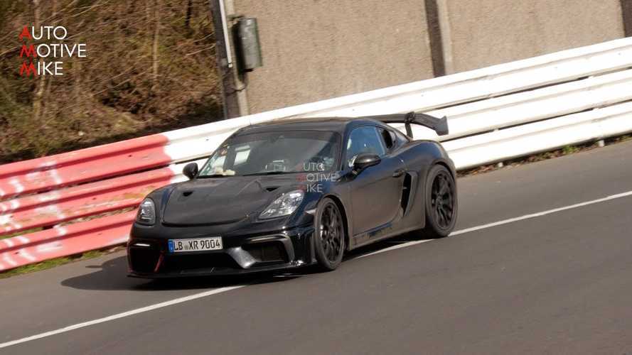 Porsche 718 Cayman GT4 RS, il video spia dal Nurburgring