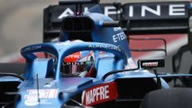 Esteban Ocon at Alpine A521 F1 car launch 2021