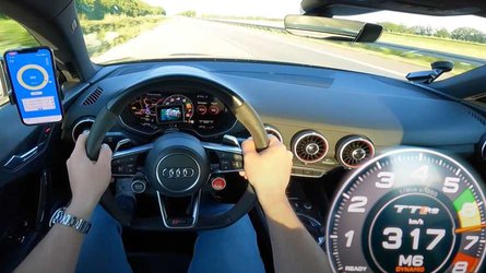 Audi TT RS with 616 bhp sounds heavenly in Autobahn top speed run