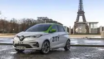Renault ZOE in ZITY car sharing fleet in Paris, France
