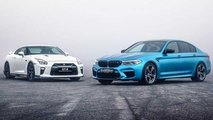 Nissan GT-R versus BMW M5 Competition drag race