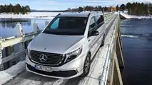 Mercedes-Benz EQV winter testing inside the Arctic Circle