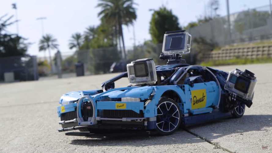 Watch 'fastest' Lego Bugatti Chiron shatter into pieces