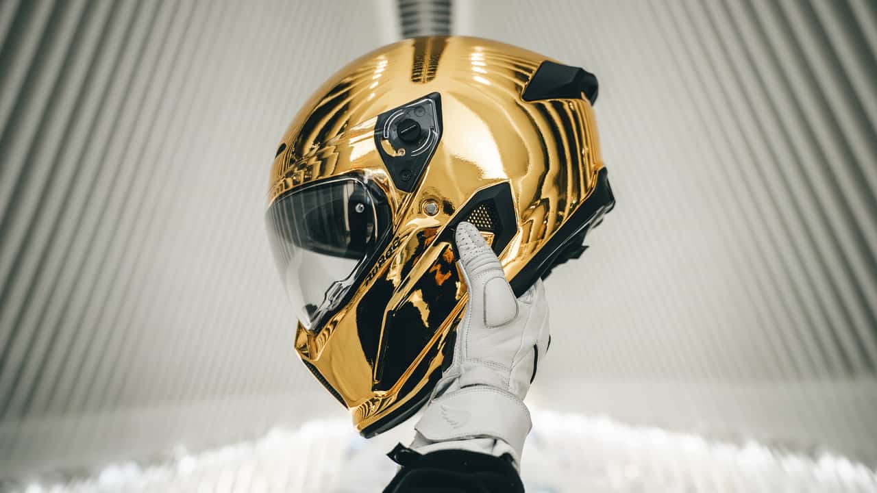 The Ruroc AT4.0 CARBON Gold Chrome Is The Boldest Of Statements