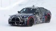 Foto spia EV a quattro motori basati su BMW i4 M50