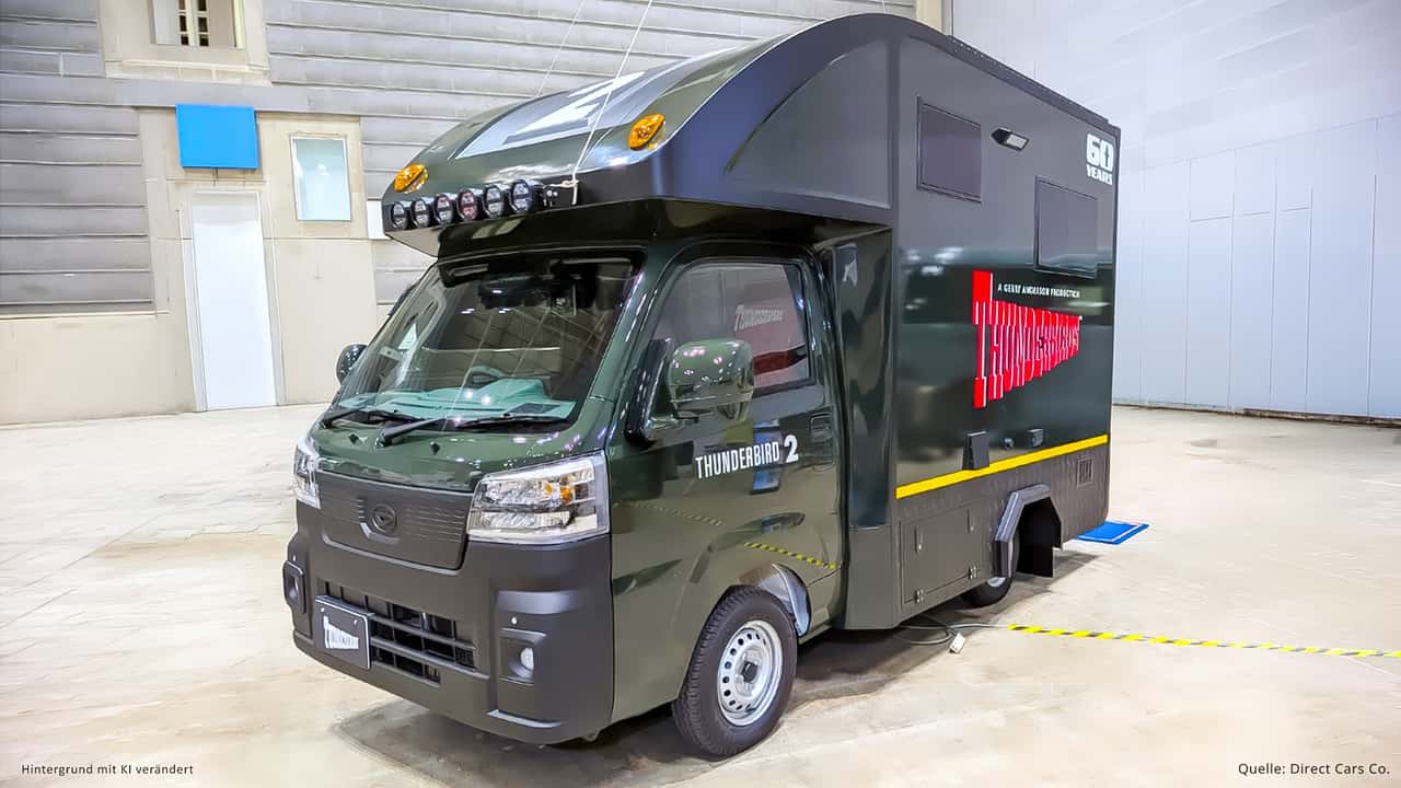 Kei-Camper aus Japan im Thunderbird-2-Look