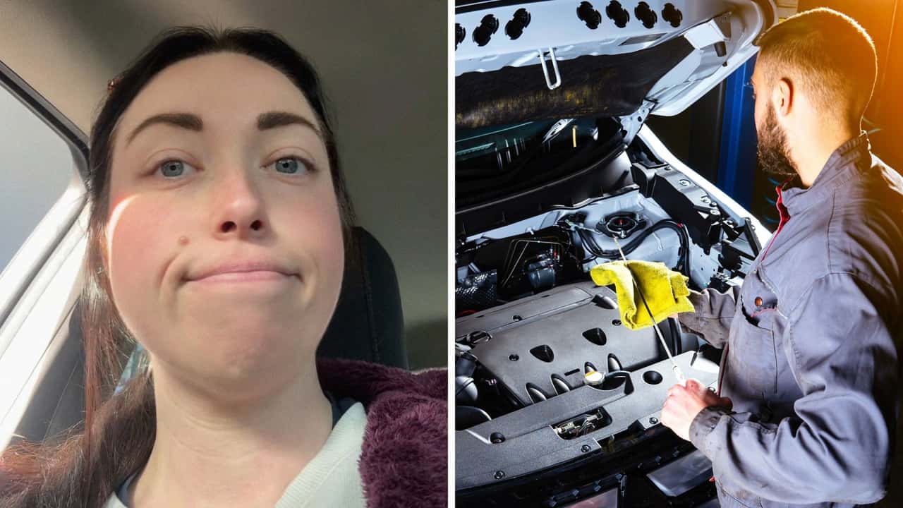 Woman’s screen says her car has 25% oil
