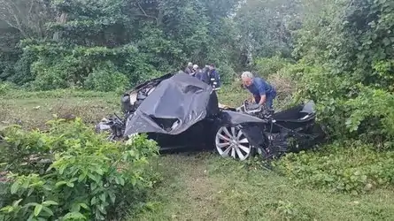 Tesla Model S Falls Off Cliff