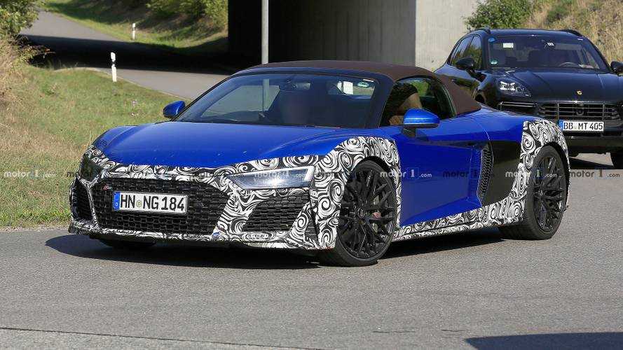 Audi R8 Spyder Facelift als Erlkönig erwischt