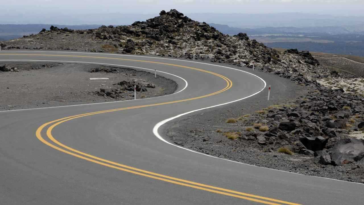Winding mountain road
