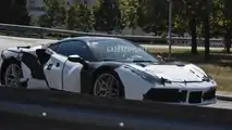 Ferrari V6 hybrid test mule spy photo