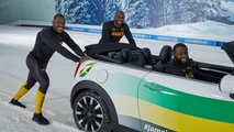 Jamaikas Bobteam trainiert mit einem Mini Cabriolet