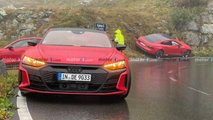 Audi RS E-Tron GT Crashed On Alpine Road Low Nose