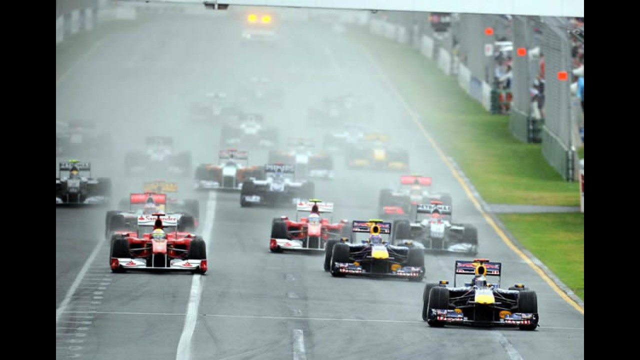 Fórmula 1 com emoção: Button arrisca e vence na Austrália - Massa foi o 3° e Barrichello o 8°