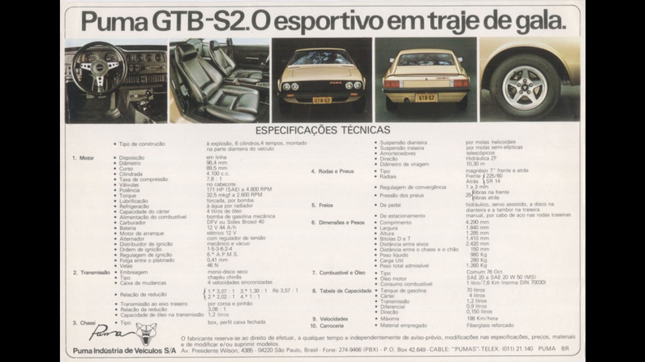 Carros para sempre: Puma GTB S2 - o felino com espírito esportivo