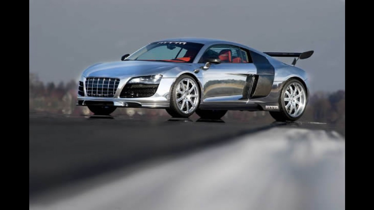 Genebra: Audi R8 brilha em versão cromada e motor de 777 cv