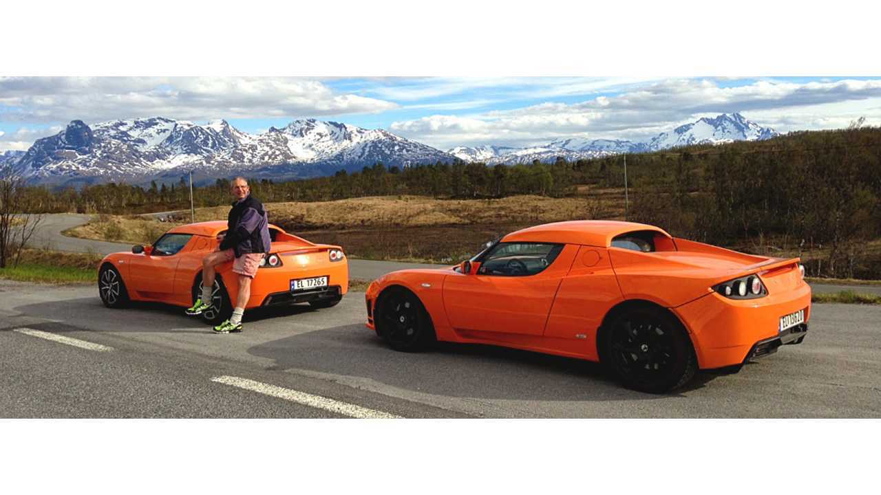 Tesla Jens With Two Of His Tesla Roadsters