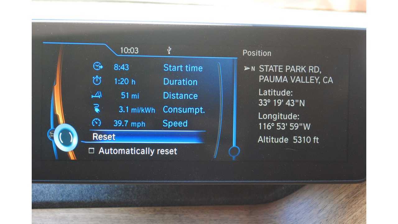 BMW i3 Readout