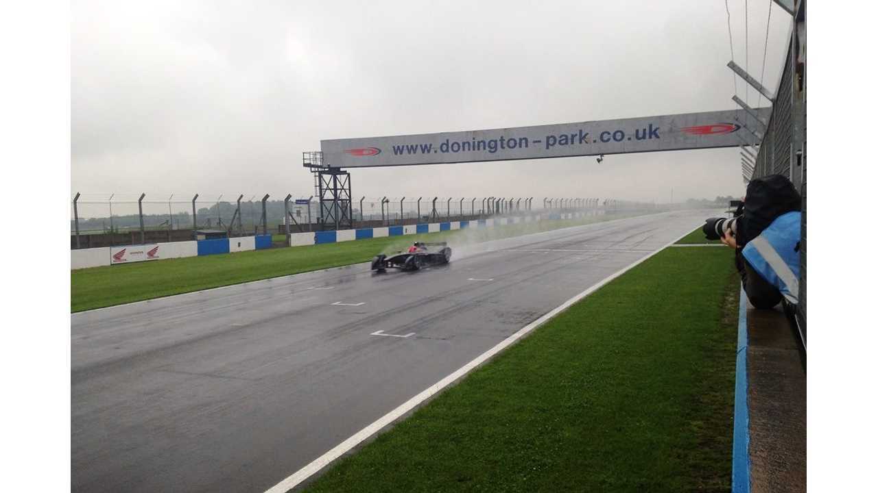 Formula E racer at Donington