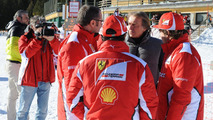 Fernando Alonso, Felipe Massa, Luca di Montezemolo at Wrooom 2012 in Madonna di Campiglio 12.01.2012