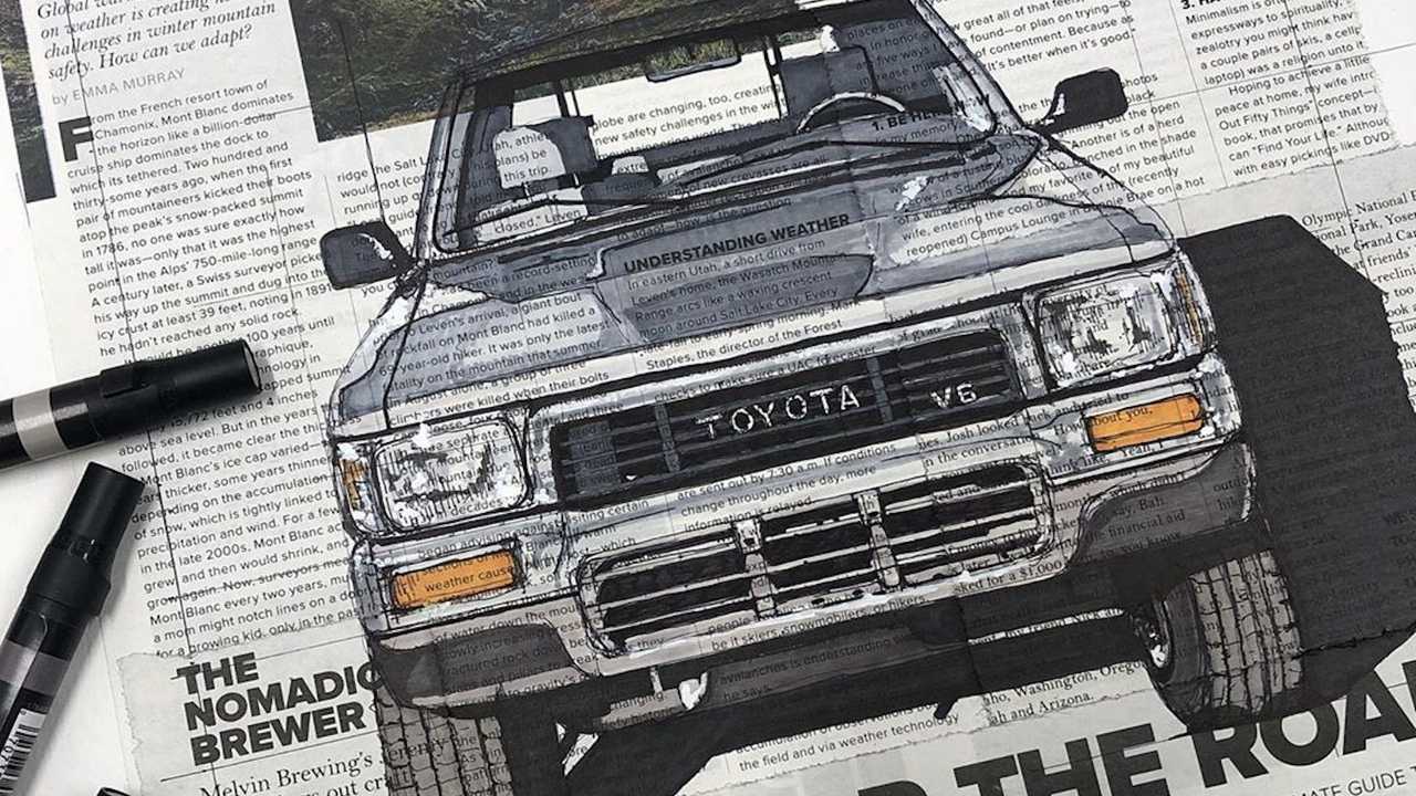 Automotive Portraits On Newspapers By Adam Ambro