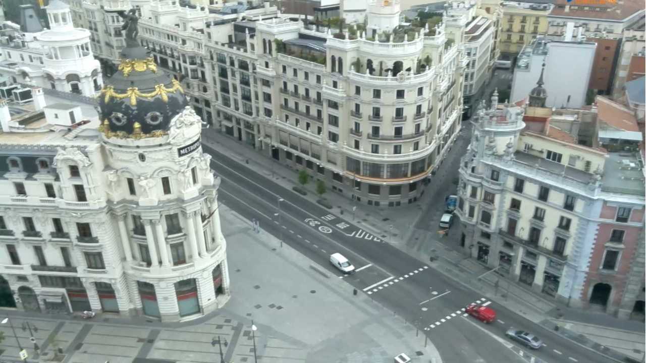 Calles y carreteras vacías de Madrid