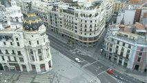 Calles y carreteras vacías de Madrid