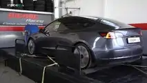 Tesla Model 3, the double test at the bench