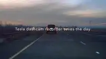 Hit By A Car And A Bottle: The Weirdest Hit And Run Ever Recorded By TeslaCam