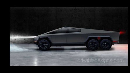 six wheel tesla cybertruck