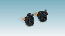 CCS1-Ladeslot (links) und CCS2-Ladeslot (rechts) am Beispiel Phoenix Contact CHARX