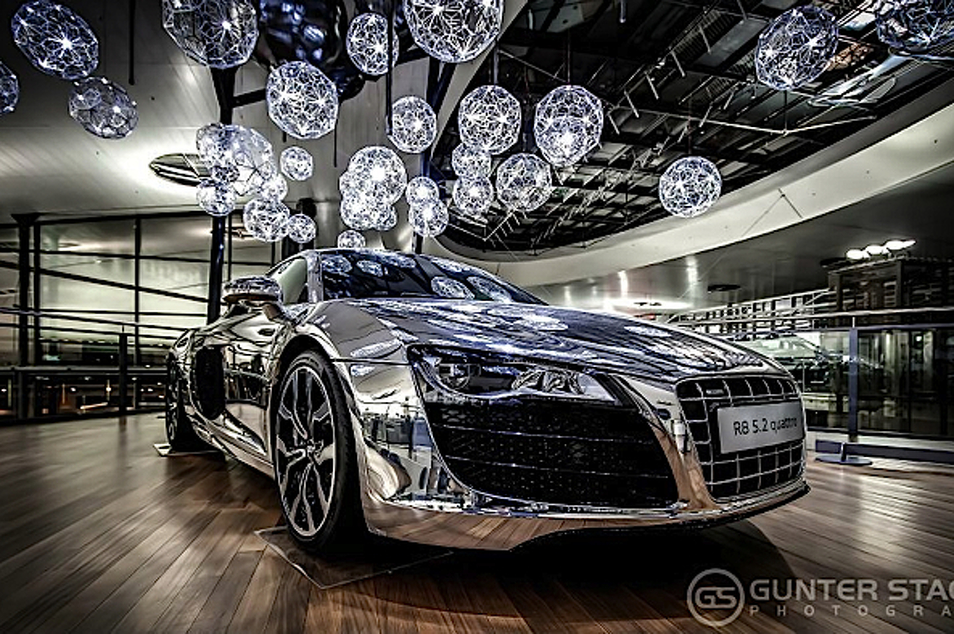 Jaw Dropper: Audi R8 Coated in Polished Raw Aluminum