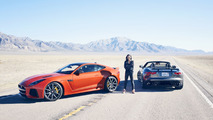 Michelle Rodriguez drives the Jaguar F-Type SVR