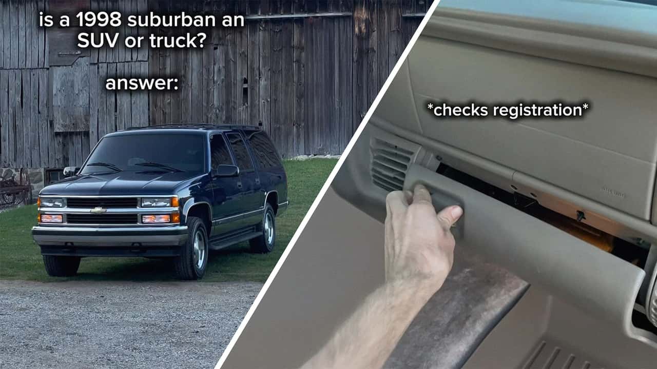 Auto Detailer Checks Registration to see If a 98 Suburban is an SUV or a Truck. It’s Neither