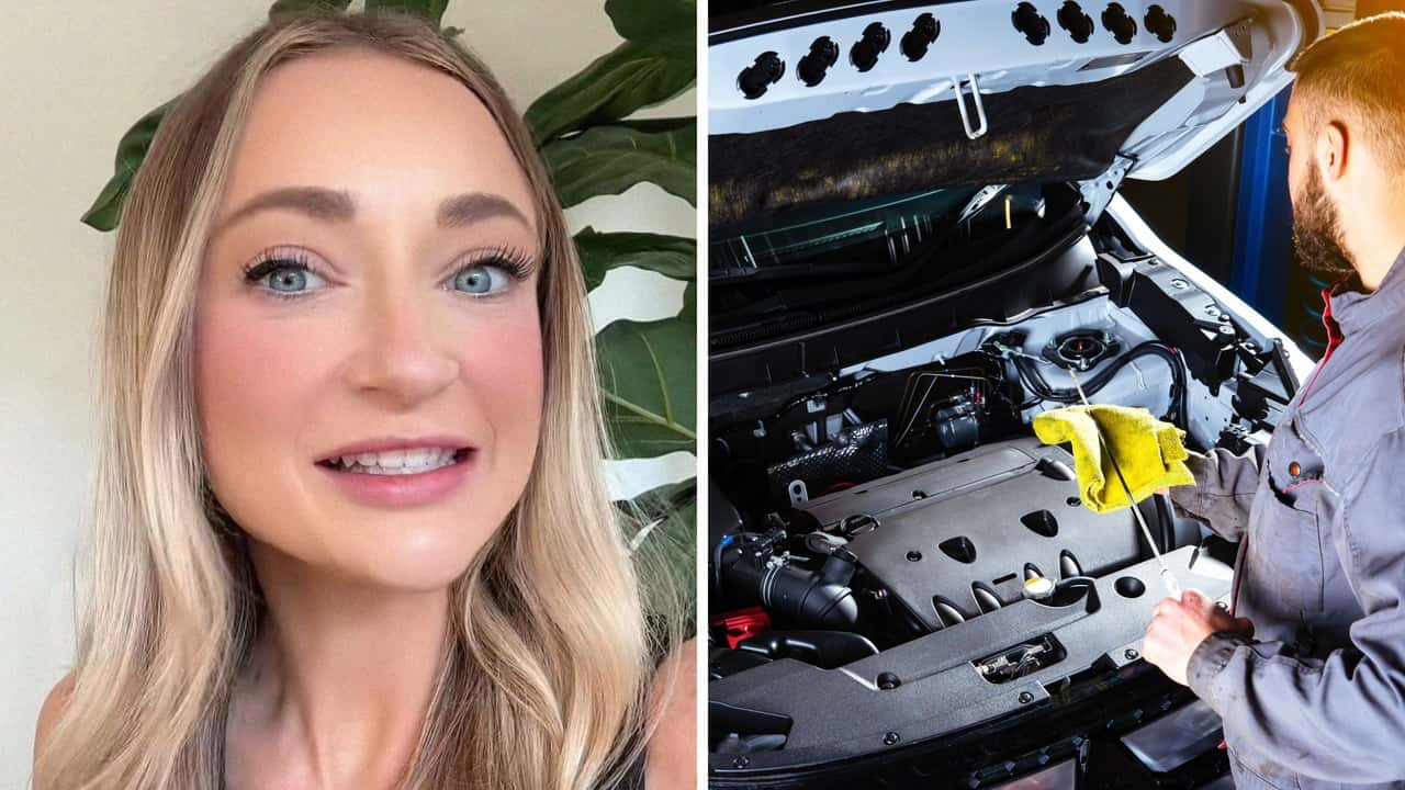 Woman goes in for an oil change.jpg