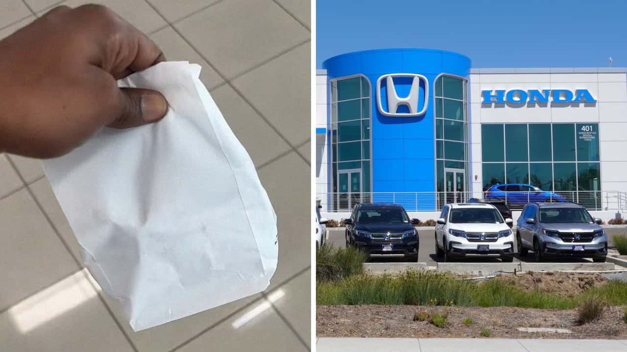 GrubHub driver picks up order. Then he realizes it’s at the Honda dealership