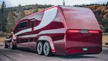 Dodge Challenger With Travel Trailer Renderings
