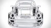 Porsche 911 Wireframe escultura
