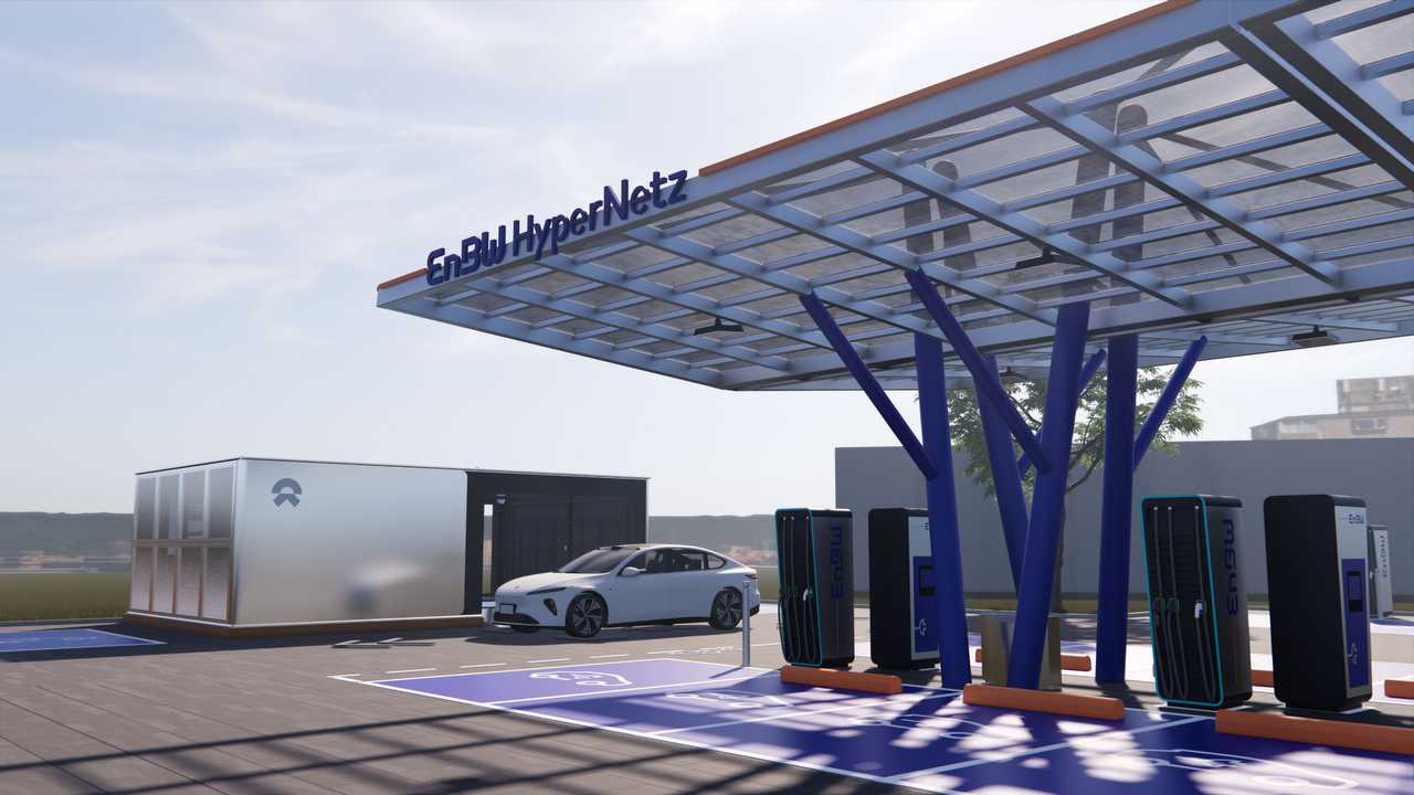 Nio baut Power Swap Stations in EnBW-Ladeparks auf