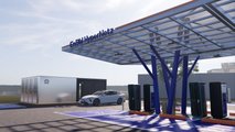 Nio Power Swap Station (PSS) an einem HyperNetz-Ladestandort (Rendering)