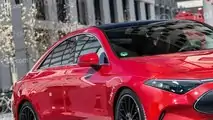 Mercedes CLA electric, the Motor1.com render
