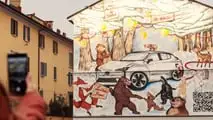 La fresque murale purificatrice d'air de Volvo à Milan Portanueva