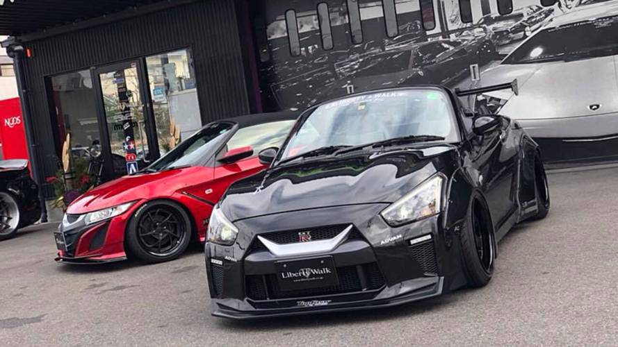 Liberty Walk turns Daihatsu Copen into Nissan GT-R of Kei Cars