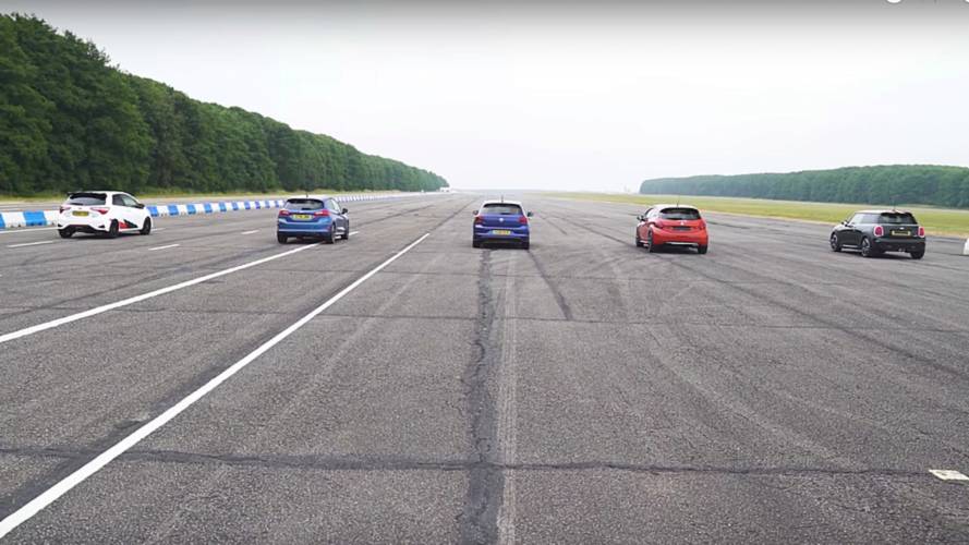 Mega Drag Race: Polo GTI, Fiesta ST, Mini JCW, Yaris GRMN, 208 GTi