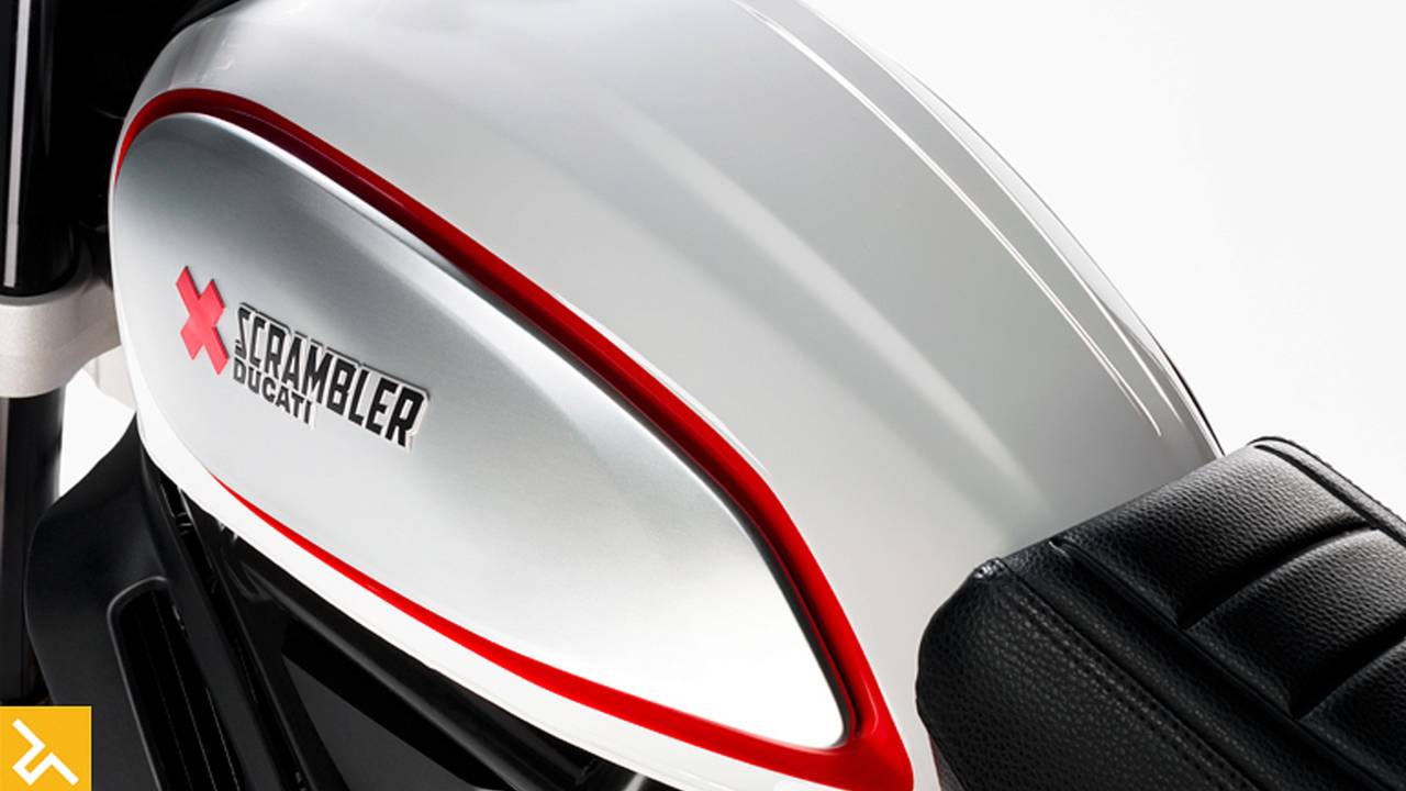 <strong>The sculpted tank helps give the 2017 Ducati Scrambler Desert Sled that old school cool look.</strong>