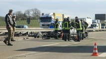 Pagani C9 prototype autobahn crash in Germany 31.03.2010