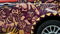 Fiat 500 art car by Mozambican artist, Malangatana Valente Ngwenya 29.04.2011