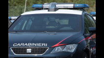 Le auto di Polizia e Carabinieri