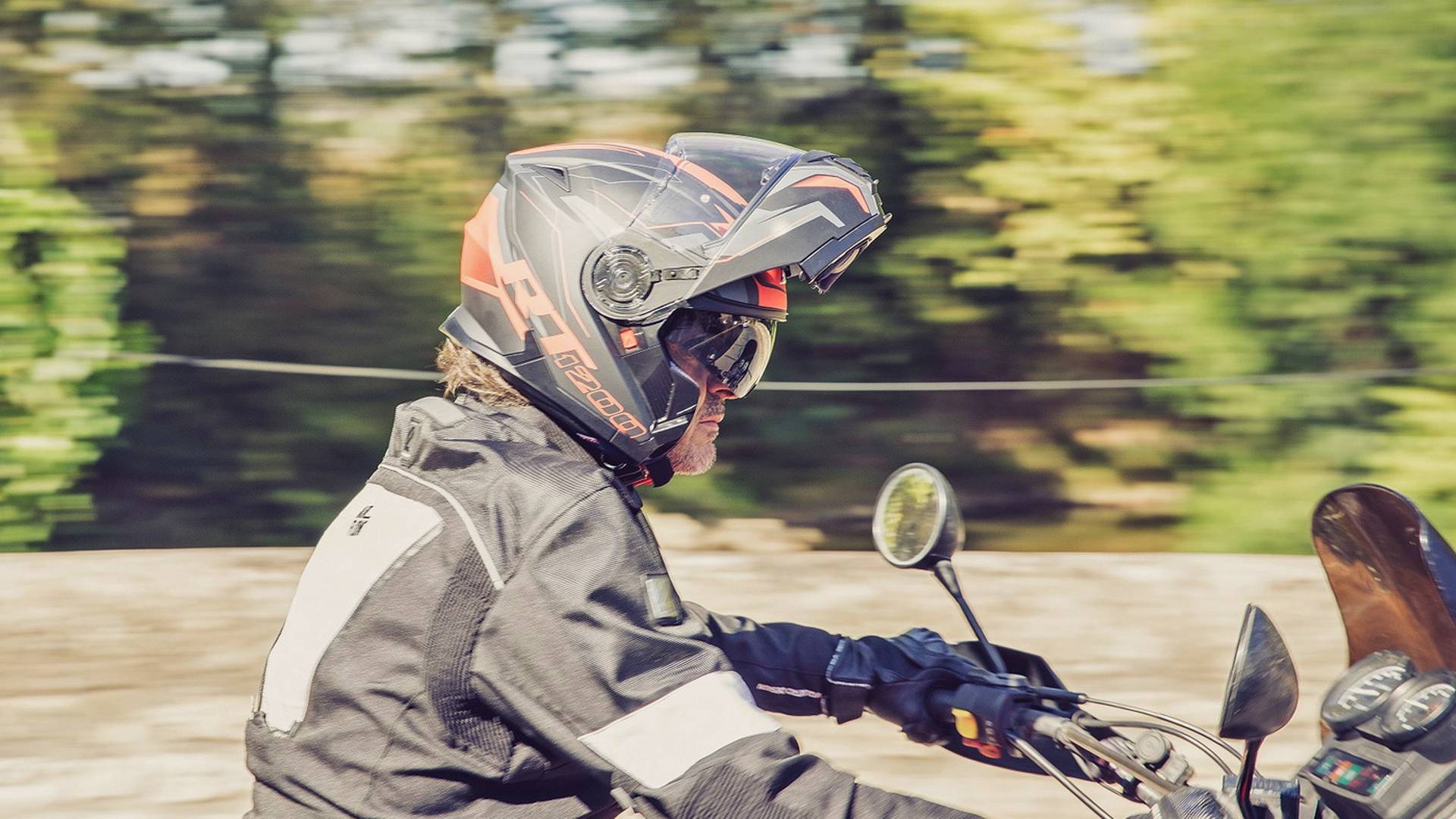 Astone Klapphelm RT1200 Upline – Motorradhelm Mit Klappvisier, Rot, Modell RT1200G-UPPGM