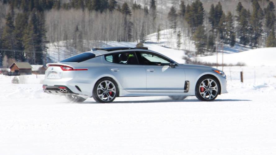 2018 Kia Stinger Ice Driving